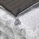 Fleur De Prestige - Édredon Avec Glands - Satin De Coton - Beige