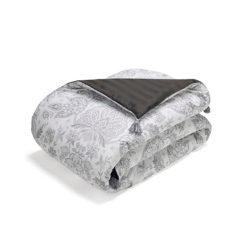 Fleur De Prestige - Édredon Avec Glands - Satin De Coton - Beige