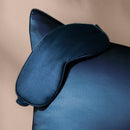 Silence De Soie - Taie D'Oreiller + Masque De Nuit En Soie - Bleu Marine