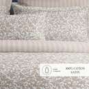 Esprit Damas - Housse De Couette + Taie D'Oreiller - Satin De Coton - Taupe