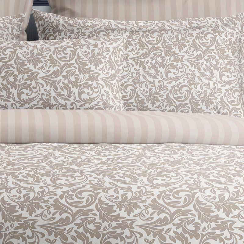 Esprit Damas - Housse De Couette + Taie D'Oreiller - Satin De Coton - Taupe