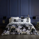 Hortensia - Taie D'Oreiller - Satin De Coton - Bleu Foncé
