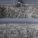 Indienne - Housse De Couette + Taie D'Oreiller - Satin De Coton - Gris / Taupe