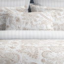 Indienne - Housse De Couette + Taie D'Oreiller - Satin De Coton - Taupe