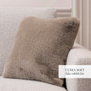 Uni - Housse De Coussin Imitation Fourrure - Beige