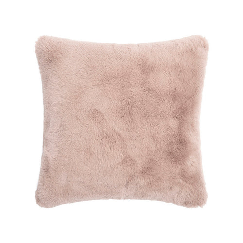 Uni - Housse De Coussin Imitation Fourrure - Rose Clair