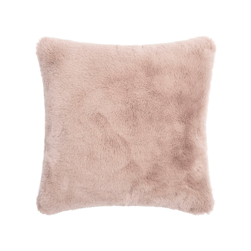 Uni - Housse De Coussin Imitation Fourrure - Rose Clair