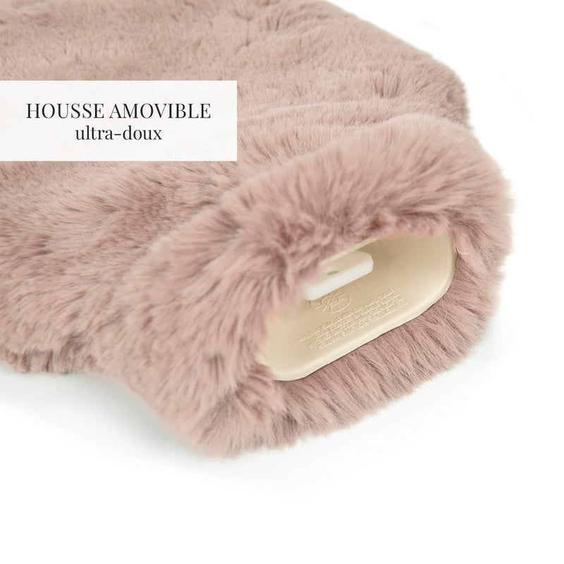 Uni - Bouillotte Avec Housse - Rose Clair