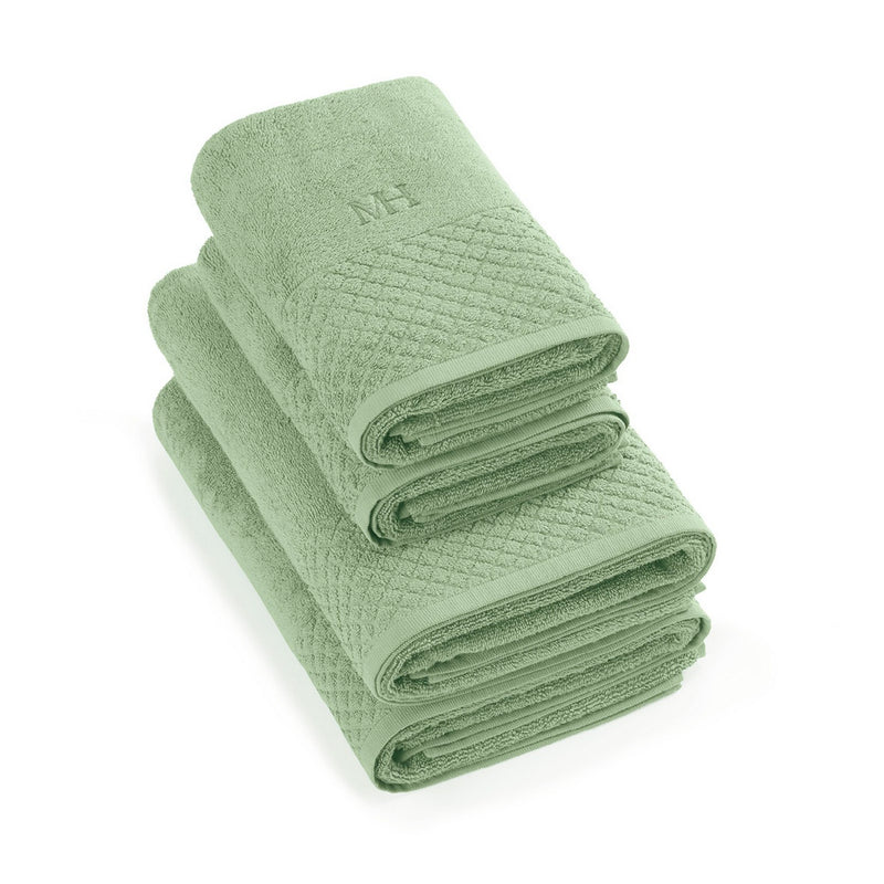 Eden - Set De 2 Serviettes + 2 Draps De Bain - Vert Prairie