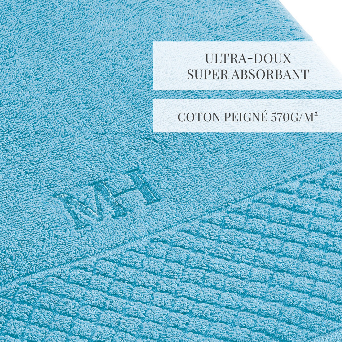 Eden - Set De 4 Gants De Toilette - Turquoise