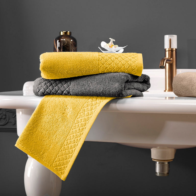 Eden - Set De 2 Serviettes + 2 Draps De Bain - Jaune