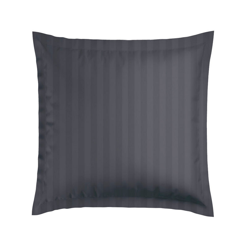 Jardin Botanique - Taie D'Oreiller - Satin De Coton - Gris Foncé