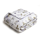 Hortensia - Couvre-Lit - Satin De Coton - Blanc