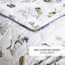 Hortensia - Couvre-Lit - Satin De Coton - Blanc