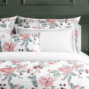 Peony - Housse De Couette + Taie D'Oreiller - Satin De Coton - Blanc