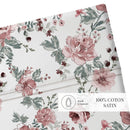 Peony - Drap Plat - Satin De Coton - Blanc