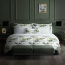 Jardin Exotique - Taie D'Oreiller - Satin De Coton - Blanc