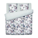 Erodium - Housse De Couette + Taie D'Oreiller - Satin De Coton - Blanc