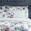 Erodium - Housse De Couette + Taie D'Oreiller - Satin De Coton - Blanc