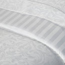 Baroque - Housse De Couette + Taie D'Oreiller Bébé - Satin De Coton - Tissé Jacquard - Blanc