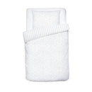 Baroque - Housse De Couette + Taie D'Oreiller Bébé - Satin De Coton - Tissé Jacquard - Blanc