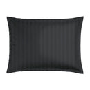 Dobby Stripe Woven - Set De 2 Taies D'Oreiller - Satin De Coton - Rayure Tissé Dobby - Noir