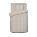 Dobby Stripe Woven - Parure Housse De Couette + Taie D'Oreiller Bébé - Satin De Coton - Rayure Tissé Dobby - Taupe
