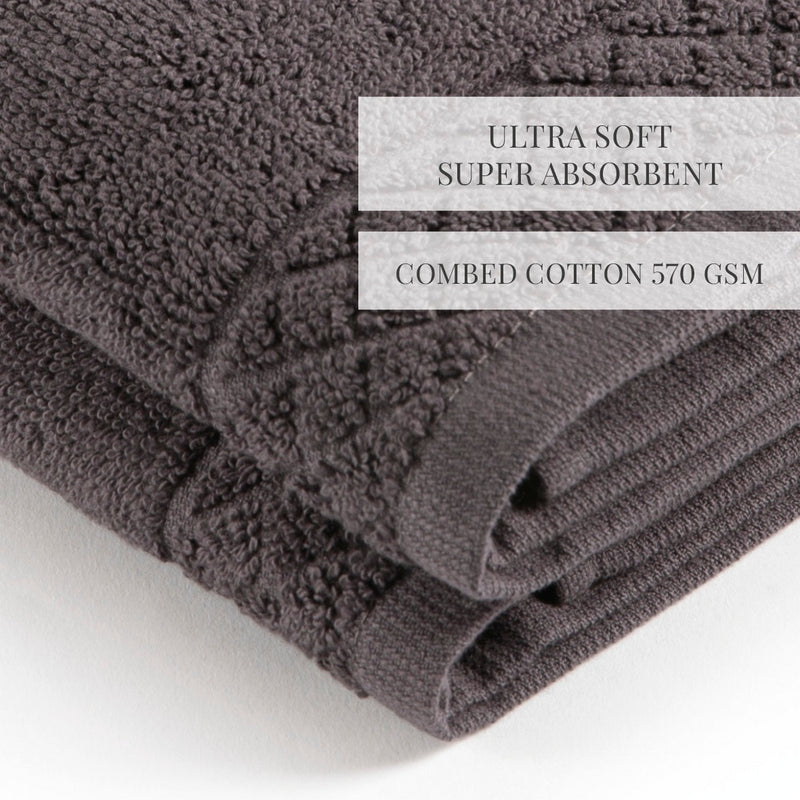 Eden - Torchon De Cuisine - Coton Peigné Lt - Gris Foncé