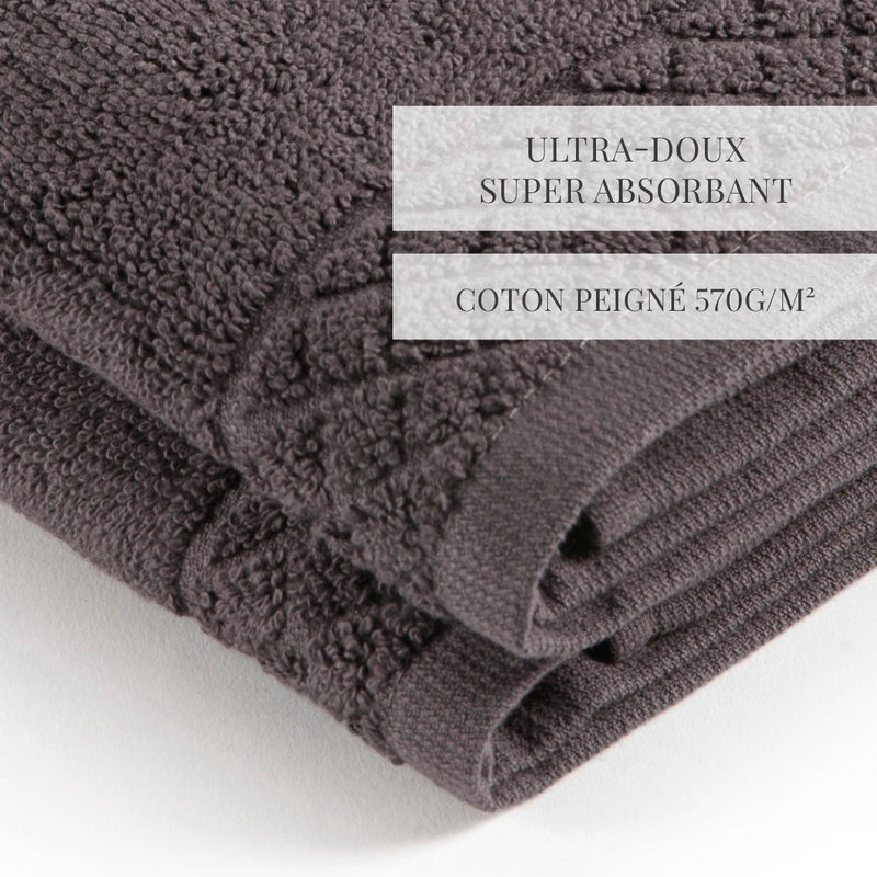Eden - Torchon De Cuisine - Coton Peigné Lt - Gris Foncé