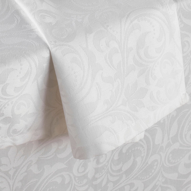 Baroque - Set De 4 Serviettes Tissé Jacquard - Blanc