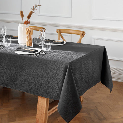 Baroque - Nappe Tissé Jacquard - Gris Foncé