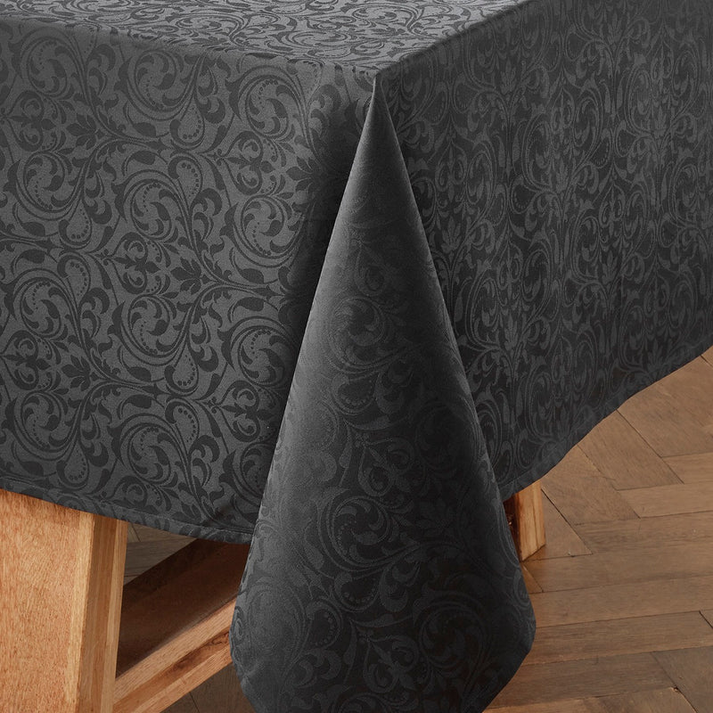 Baroque - Nappe Tissé Jacquard - Gris Foncé