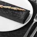 Baroque - Set De 4 Serviettes Tissé Jacquard - Gris Foncé