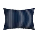 Rayures Élégantes - Taie D'Oreiller - Satin De Coton - Bleu Foncé