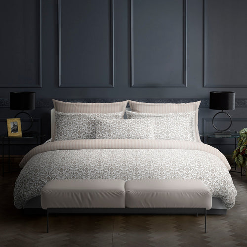 Baroque - Housse De Couette + Taie D'Oreiller - Satin De Coton - Taupe