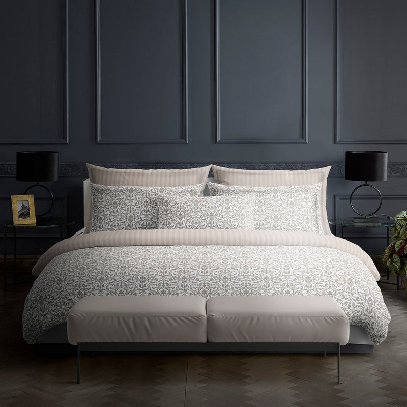 Baroque - Taie D'Oreiller - Satin De Coton - Taupe