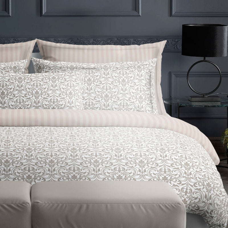 Baroque - Taie D'Oreiller - Satin De Coton - Taupe