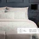 Baroque - Taie De Traversin - Satin De Coton - Taupe