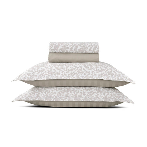 Esprit Damas - Ensemble De Draps - Satin De Coton - Taupe