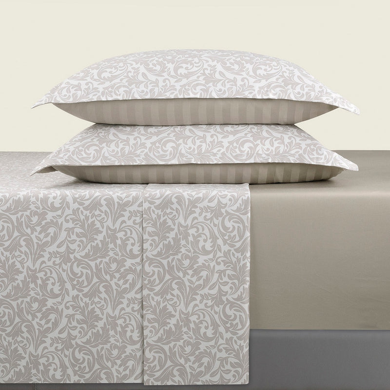 Esprit Damas - Ensemble De Draps - Satin De Coton - Taupe