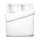 Paris - Housse De Couette + 2 Taies D'Oreiller - Satin De Coton - Blanc / Blanc