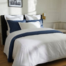 Paris - Housse De Couette + 2 Taies D'Oreiller - Satin De Coton - Blanc / Blanc