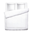 Paris - Housse De Couette + 2 Taies D'Oreiller - Satin De Coton - Gris / Blanc