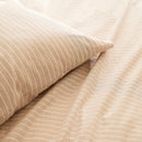 Eden - Housse De Couette + Taie D'Oreiller Coton Tissé Teint - Taupe