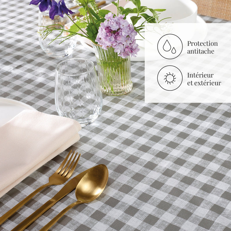 Effet Vichy - Nappe - Taupe