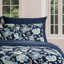 Kashmir - Taie D'Oreiller - Satin De Coton - Bleu Foncé
