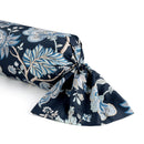 Kashmir - Taie De Traversin - Satin De Coton - Bleu Foncé