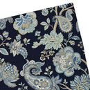 Kashmir - Drap Plat - Satin De Coton - Bleu Foncé