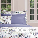 Eucalyptus - Taie De Traversin - Satin De Coton - Violet Foncé