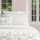 Colibri Floral - Taie De Traversin - Satin De Coton - Taupe